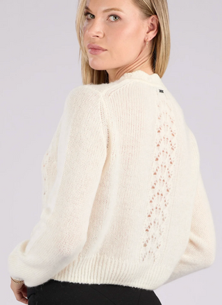 Lace Mongolian Cashmere V-Neck Cardigan