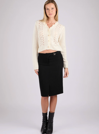 Lace Mongolian Cashmere V-Neck Cardigan