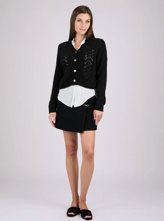 Lace Mongolian Cashmere V-Neck Cardigan