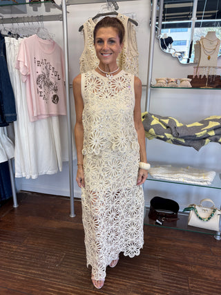 Spring Wedding Guest Outfit Set – Chic Crochet Matching Set for Women