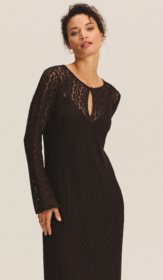 Long Sleeve V Neck Dress