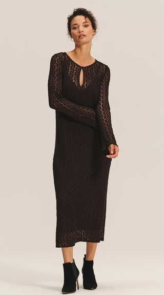 Long Sleeve V Neck Dress