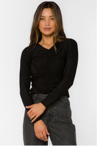 Alaia Long Sleeve Ruch Top