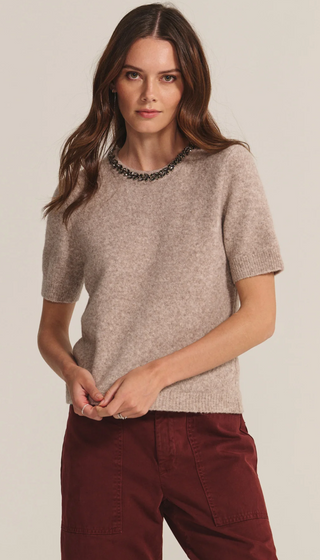 Short Sleeve Trim Crew Top