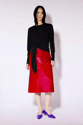 Wool Tie-Front Sweater