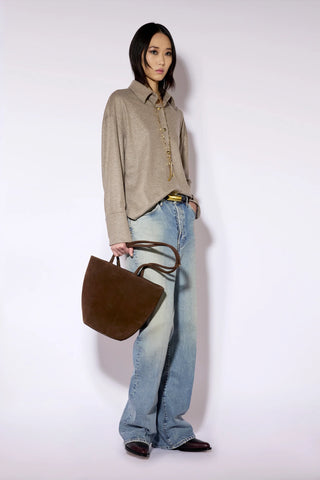 Cashmere Blend Button-Down Shirt