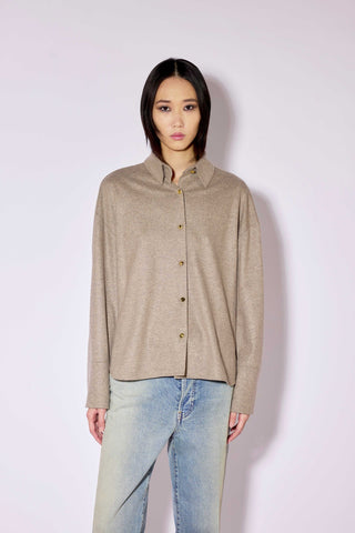Cashmere Blend Button-Down Shirt