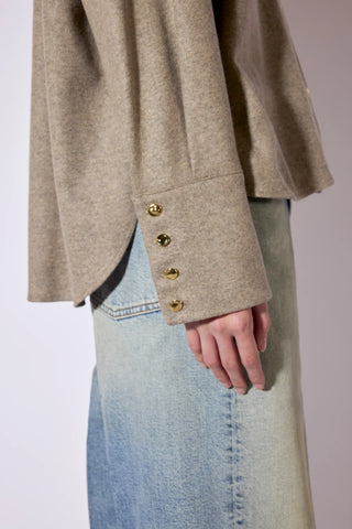 Cashmere Blend Button-Down Shirt
