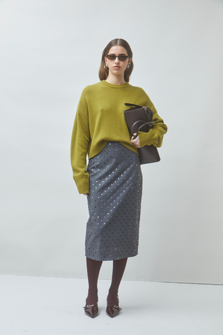 Draped Midi Skirt