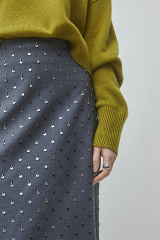 Draped Midi Skirt