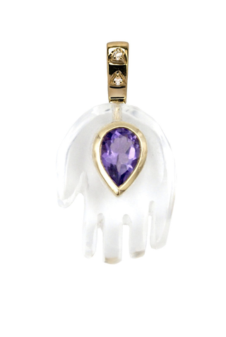 Van Den Abeele Crystal Hand Pendant
