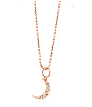 Julez Bryant Moon 14K Gold Diamond Charm